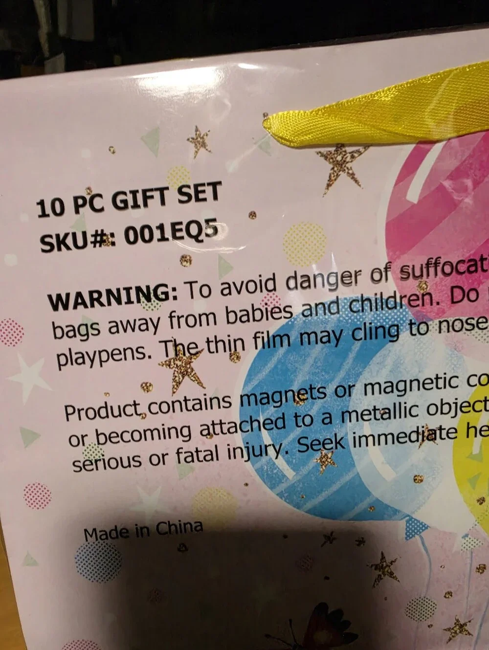 2 NEW 10 Pc Gift Bag Sets For Birthdays